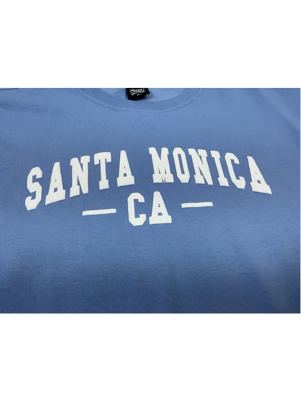 Unisex Adult Excellent On The Road Pullover Sweatshirt Blue XL Santa Monica Ca - Image 3