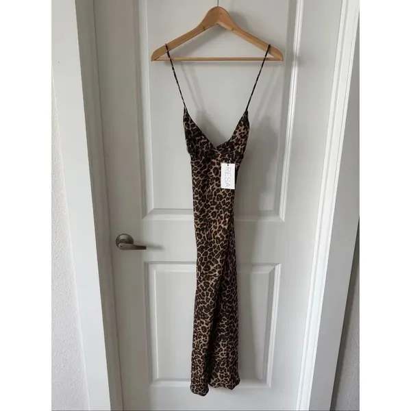 NWT Resa Harper Slip Dress Cheetah - Image 5