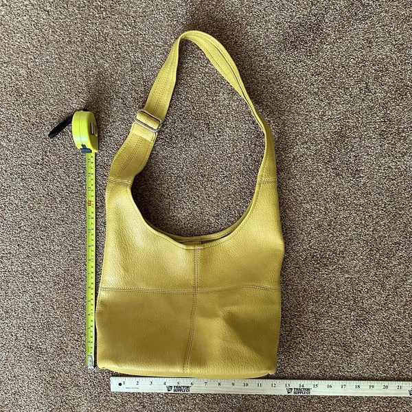 Montana West Mustard Yellow Leather Slouchy Hobo Bag Purse + Sm Bag Boho Western - Image 10