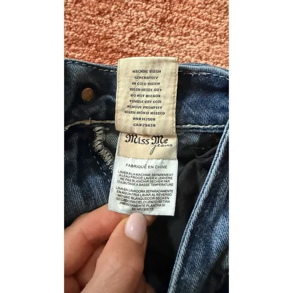 Miss Me Bootcut Jeans Size 29 Medium Wash Embroidered Back Pockets - Image 4