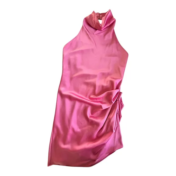 Gianni Bini Peyton Satin Mini Draped Sheath Dress Women’s Size 2 Pop Pink NWT - Image 2