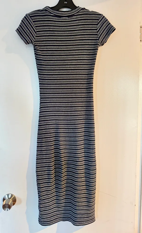 ZARA Striped Fitted Dress - Image 4