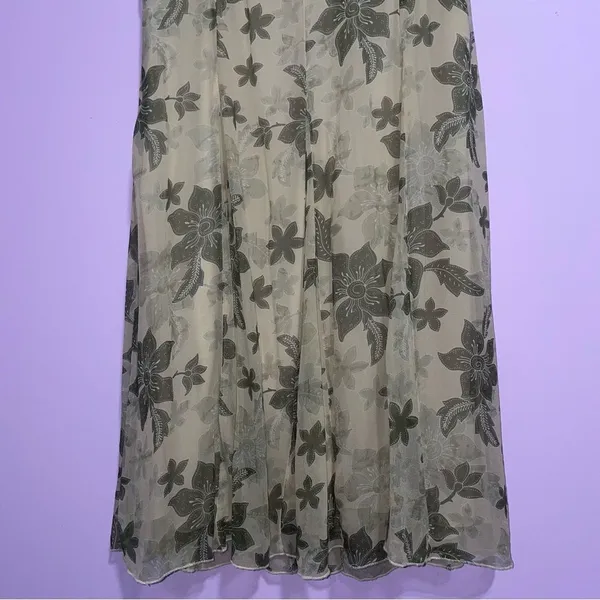 Vintage Jonathan Martin Y2K Silk Midi Dress Women Size 8 Whimsical Floral Fairy - Image 8