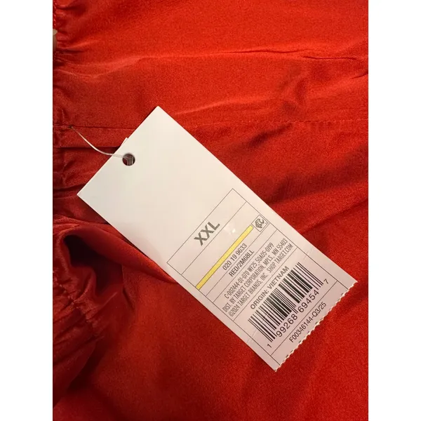 Wild Fable Red Satin Boxer Shorts Lace Trim Sleepwear XXL‎ NWT - Image 7
