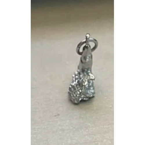 sterling silver 3D charm of a sea lion perched on a textured rock‎ 1" - Image 5