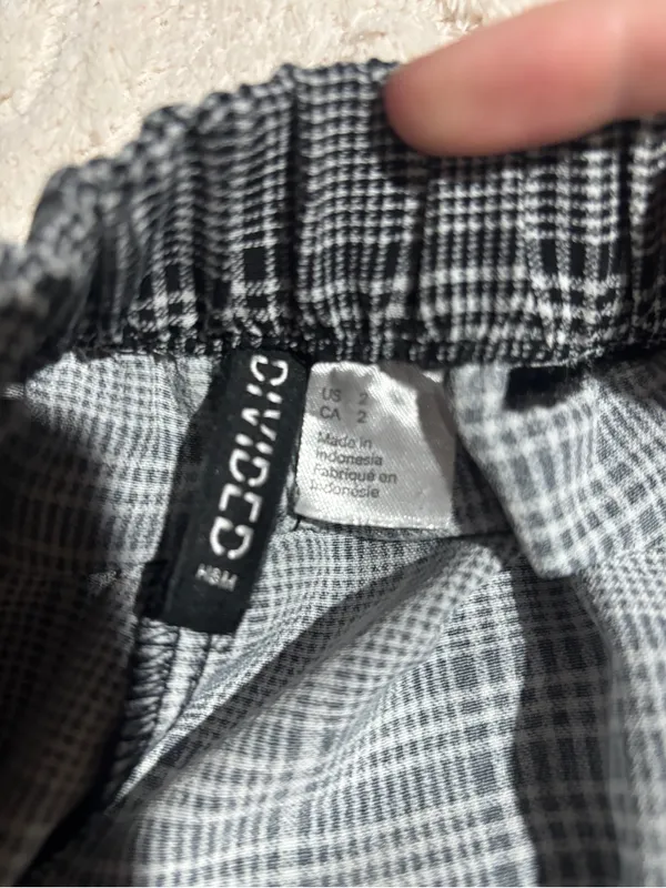 H&M plaid fitted pants size 2 - Image 6