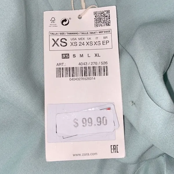 Zara Woman ruffle top size xsmall new with tags - Image 5