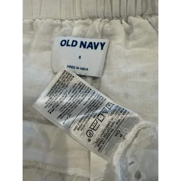 Old Navy Midi/Maxi Skirt Small 100% Cotton Eyelet Elastic Waist Travel Cottage - Image 3