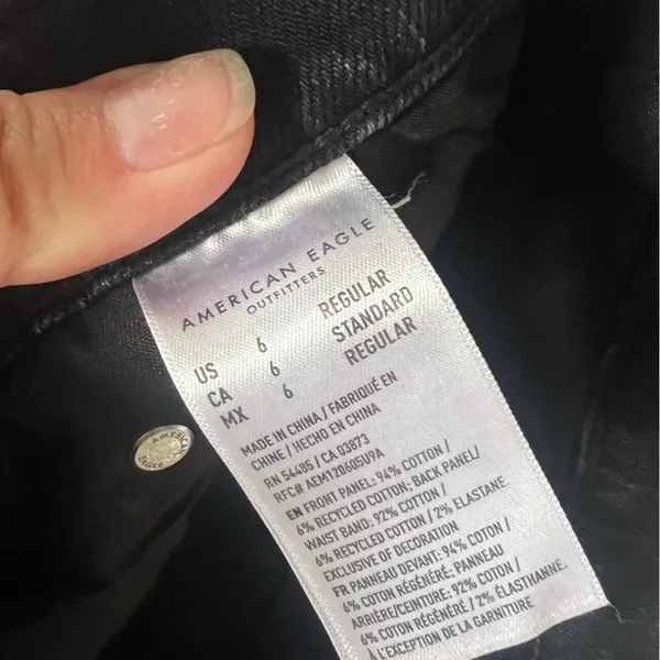 American eagle super high rise baggy straight jeans. - Image 5