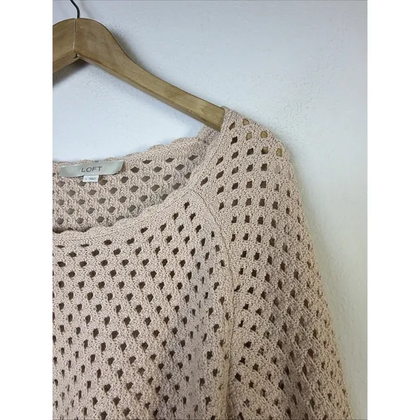 Ann Taylor LOFT crochet coastal vacation beach bohemian luxury Sweater large - Image 4