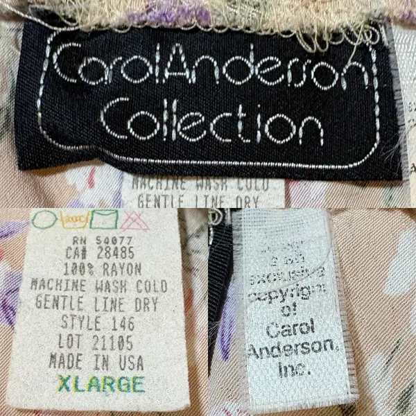 Carol Anderson Collection Vintage 90s Floral Maxi Skirt | Cottagecore Prairie - Image 14