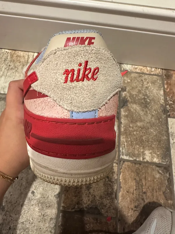 Nike Air Force 1 Shadow Cracked Pink and Red - Image 4