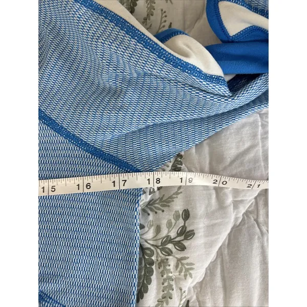 Lululemon Womens Reversible Top Blue Striped Long Sleeve Thumbholes Medium Shirt - Image 6