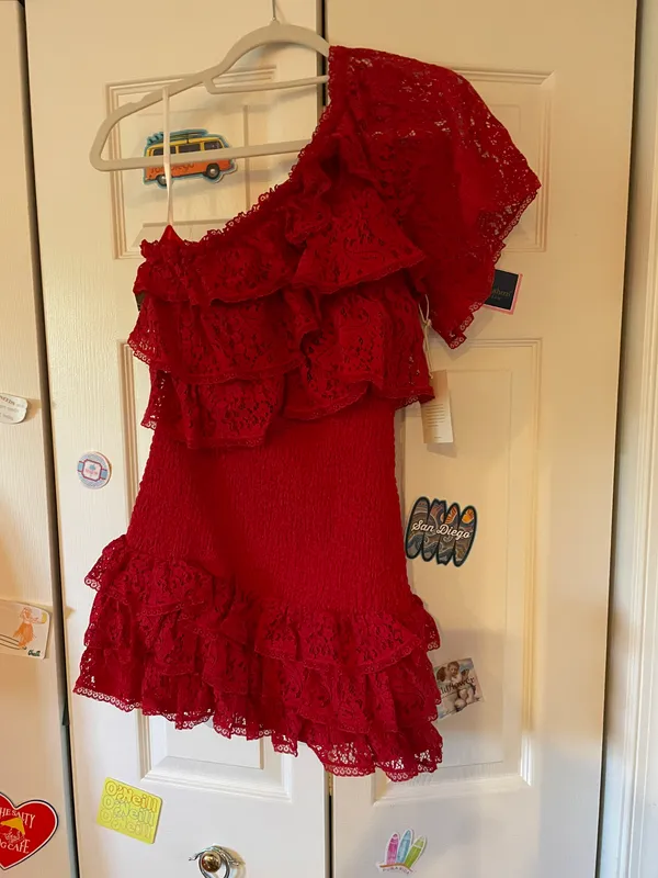 Revolve Red Mini Dress - Image 4