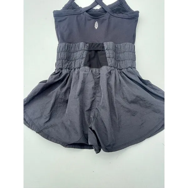 Free People Movement Way Home Skortsie Sleeveless Romper in Black S - Image 6