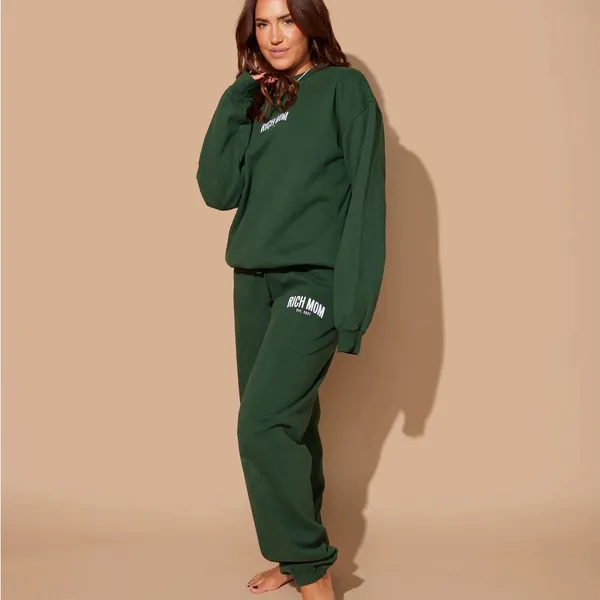Rich Mom Gear Crewneck Sweatshirt in Money Green Size‎ Large - Image 8