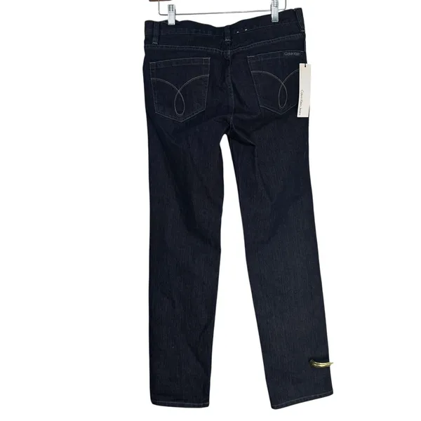 Calvin Klein Jeans Skinny Dark Wash Denim‎ WB98A64 Blue Womens 28/6 NEW - Image 10