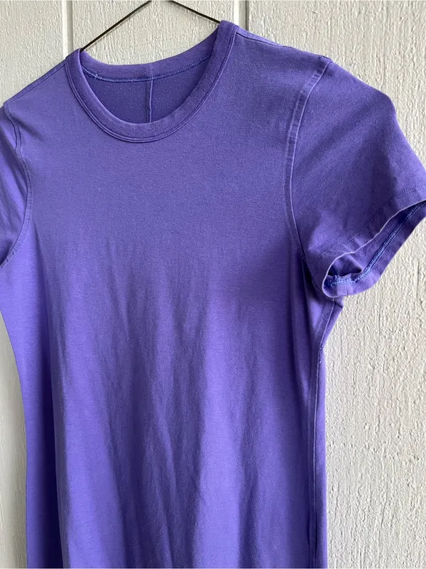 Lululemon Classic Fit Cotton Blend T Shirt Dress in Charged Indigo Purple XS - Image 2