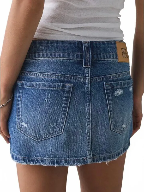 UO BDG Game Day Low-Rise Denim Micro Mini Skirt Urban Outfitters Indigo XL - Image 2