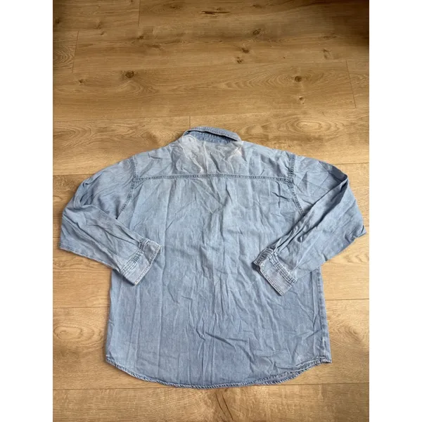 Winnie the Pooh Disney Store Vintage Embroidered Denim Shirt Sz M Hunny Pot - Image 2