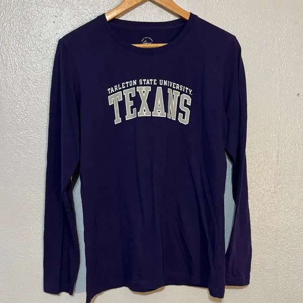 Gear for Sports Tarleton State University Texans Long Sleeve T-Shirt Shirt Purple TSU XL Y2K - Image 7
