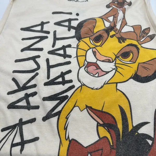 Size Medium Disney The Lion King Simba Pumba Hakuna Matata Summer Tank Top GUC - Image 5