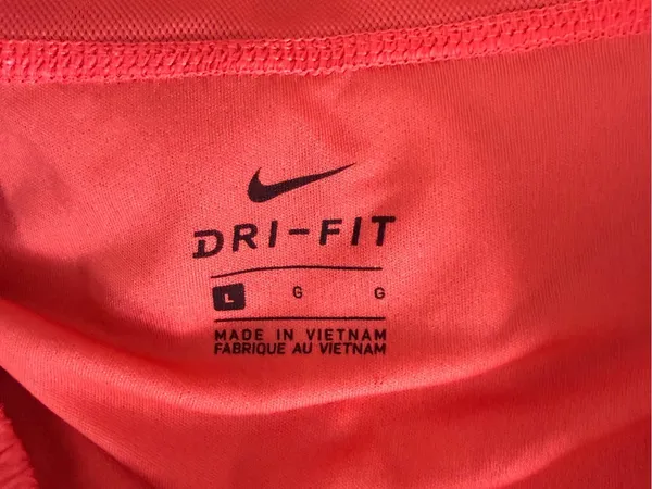 Nike Dri-FIT Tempo Running Shorts Salmon Pink Size L Zip Pocket - Image 3