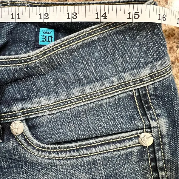 Sang Real by Miss Me Stylish Blue Boot Cut Jeans for Women size 30 EUC - Image 3