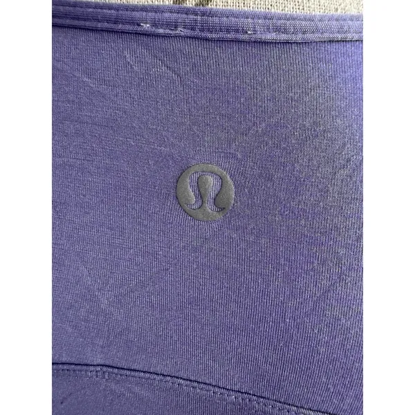 Lululemon Shoulder‎ Cut-Out Yoga T-Shirt Size 6 Dark Lavendar - Image 4