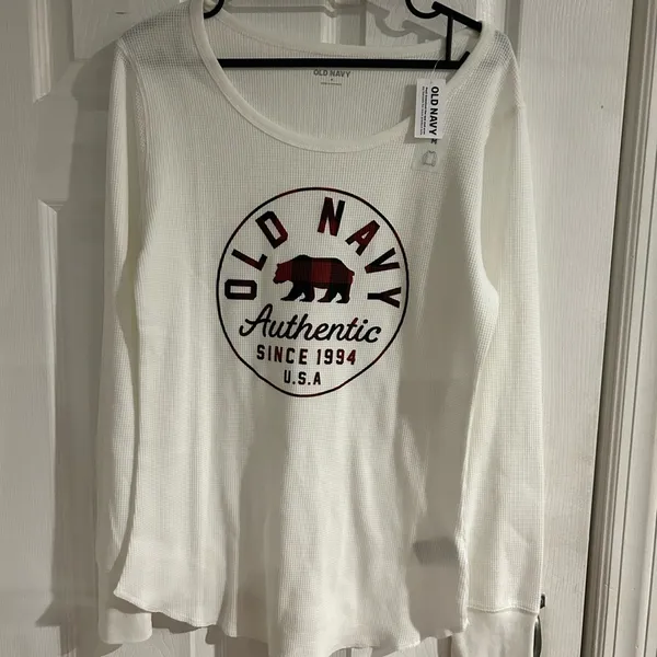 Old Navy Thermal Pajama Holiday Top Size M - Image 3