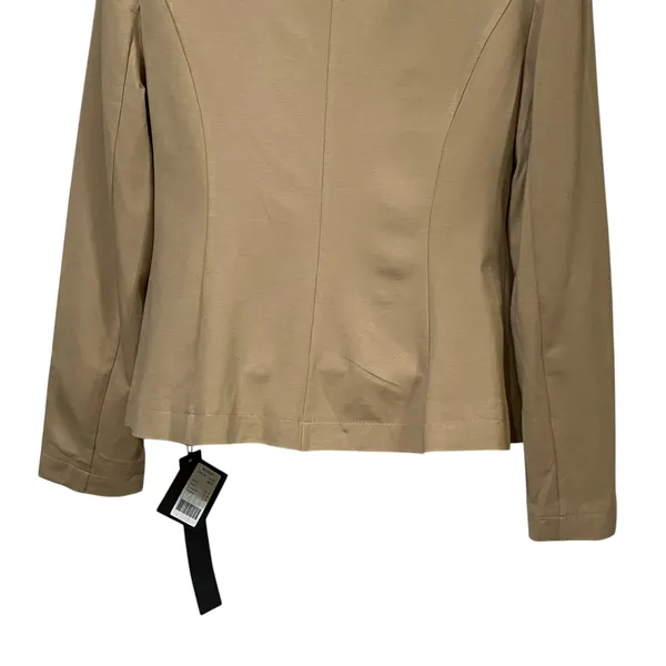 Mina Self Women Khaki Tan Open Front Collarless Blazer Jacket XX005S Size S NWT - Image 5