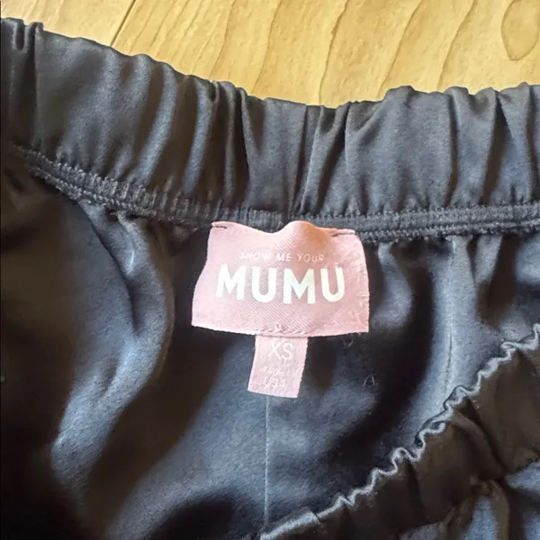 Show Me Your MuMu Black Satin Shorts - Image 2