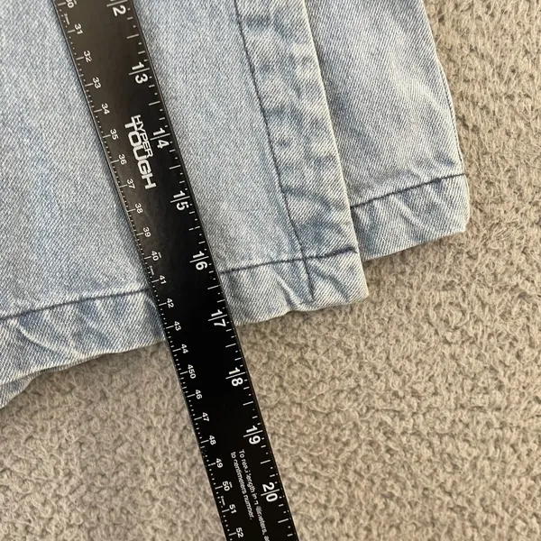 Vintage Russ State Of Blue Denim Skort Women 12 Petite 90s Light Wash - Image 7