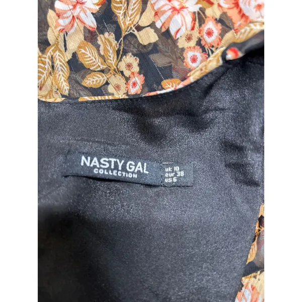 Nasty Gal Nothin'Bud Love Floral Long Sleeve Mini Dress in Women's Size 6 - Image 6