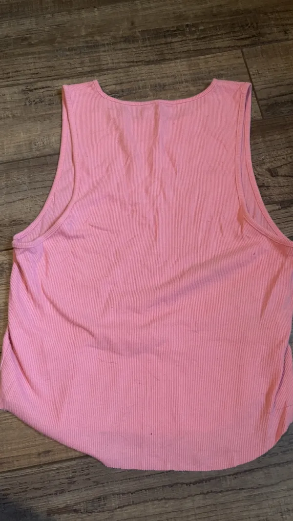 Pink Ribbed American Eagle Tank Top large  - Image 2