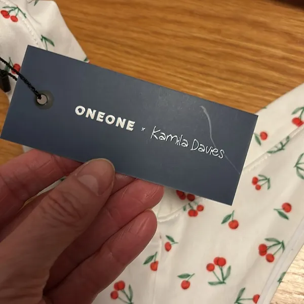 OneOne X Kamila Davies Cherry Print Bikini White - Image 8