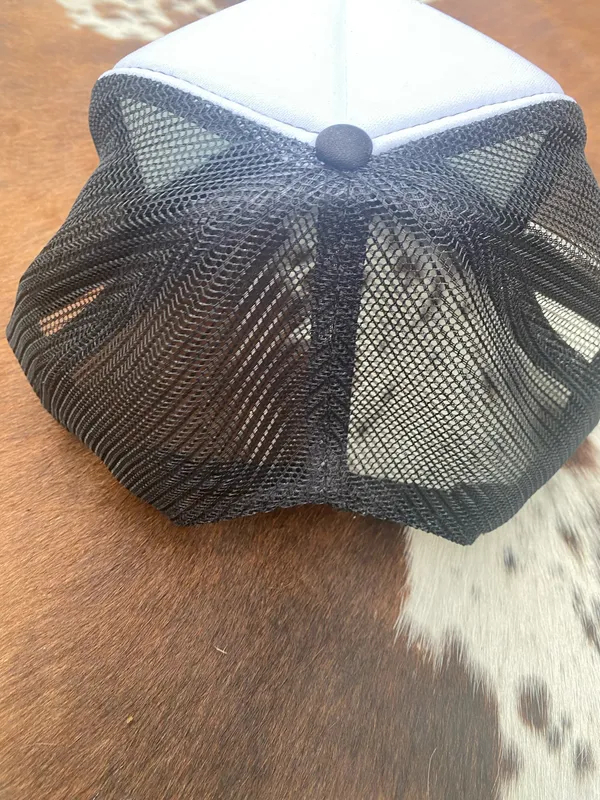 Otto Hat SOMBODY'S PROBLEM Black & White Trucker Hat - Image 4