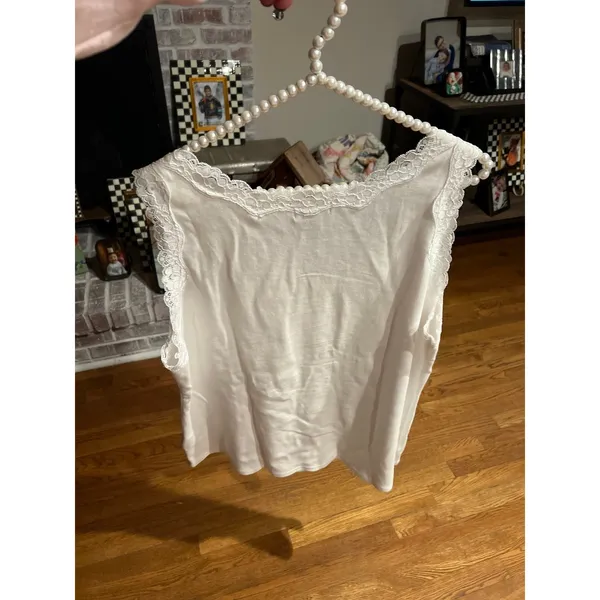style & co white lace tank woman's XL‎ - Image 2