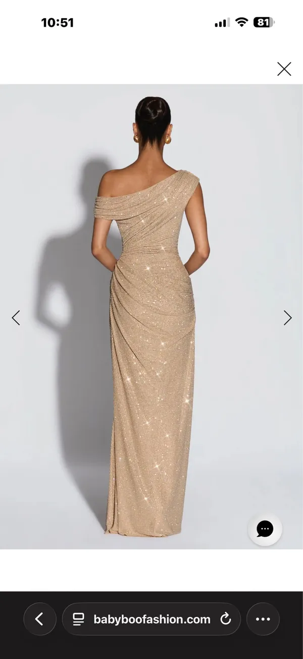 Gold Maxi Dress - Image 4