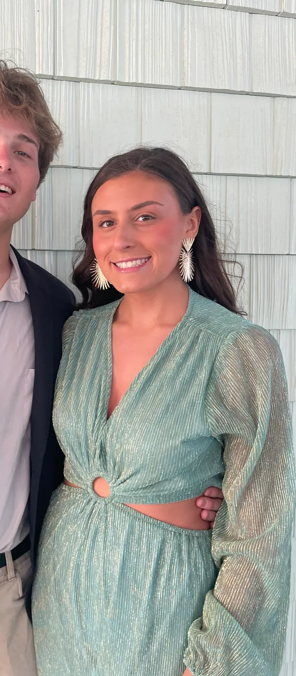 Green Formal Dress Size M - Image 3