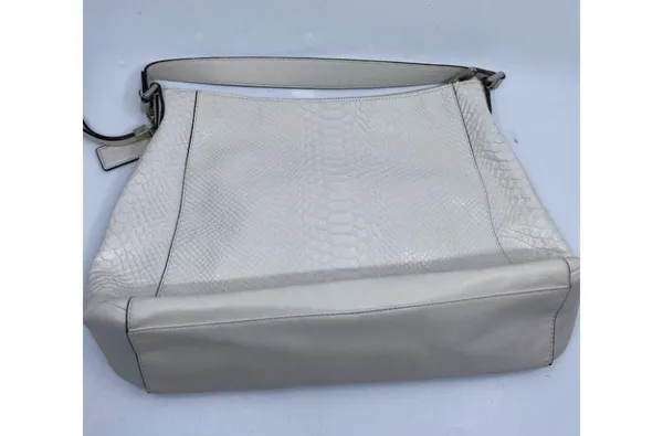 COACH Large White Leather Tote Bag - Image 5