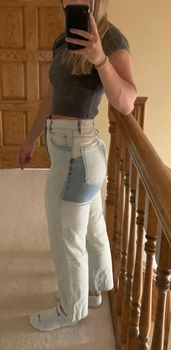 PacSun Dad Jeans With Denim Patches - Image 2