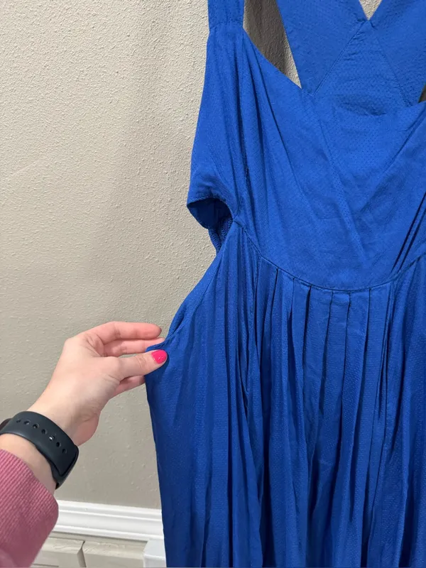 Anthropologie Blue Maxi Dress With Cutout Design - Image 3
