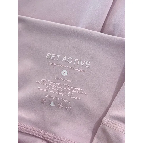 Set Active Womens Leggings Pink Luxform High Rise 7/8 Stretch Yoga Small - Image 4