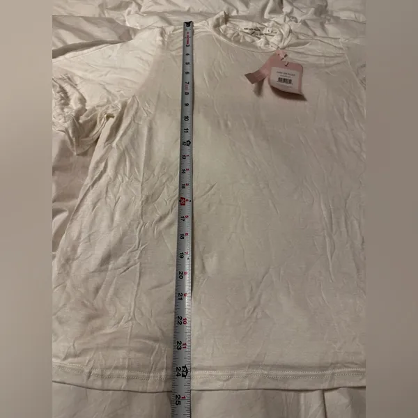 Avec Lea Filles White Mock Neck Shirt - NWT - Size L - Image 8