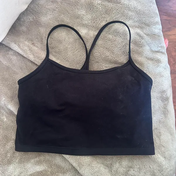 Black aerie offline skinny camisole race back crop top - Image 5