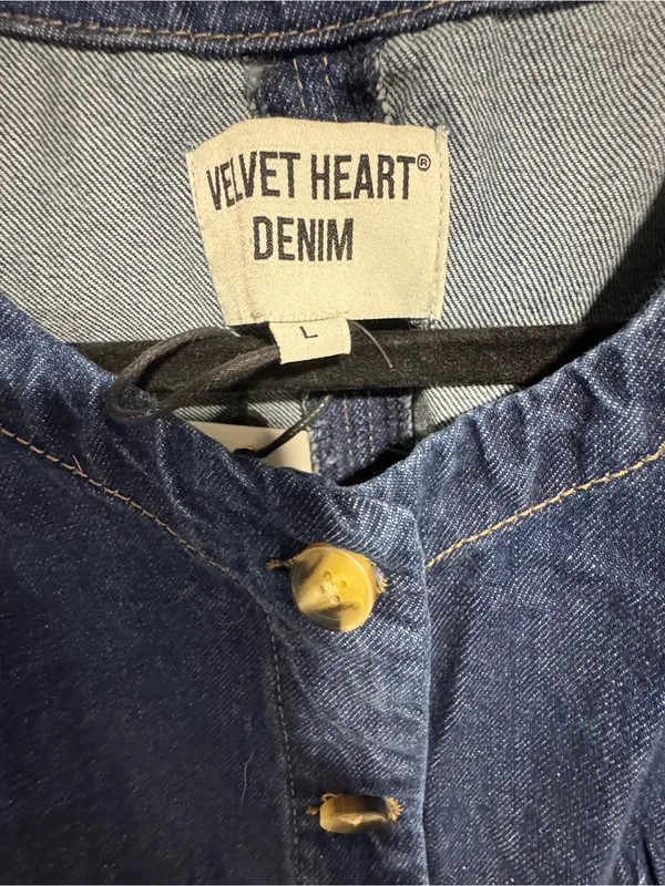 Velvet Heart womens Denim Button-Front Vest - large - Image 2