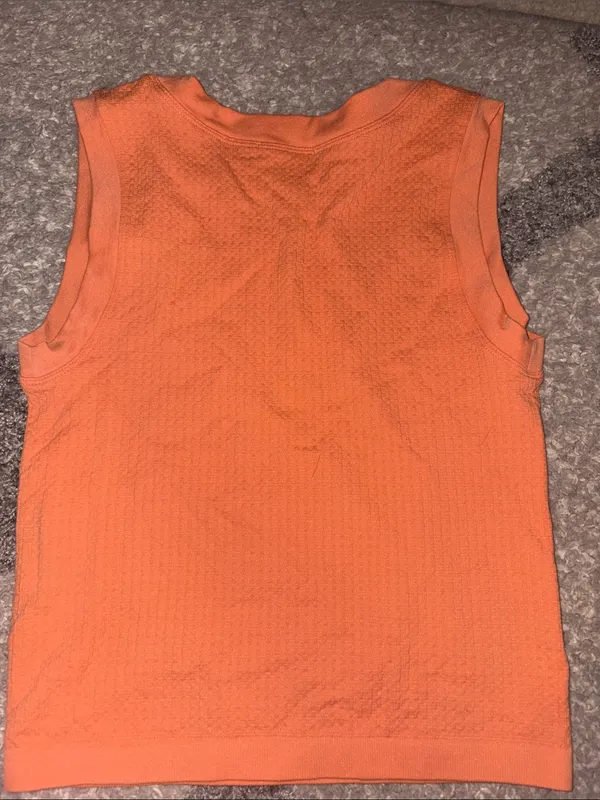 Moa Moa Bright Orange Sleeveless Tank Top - Image 2