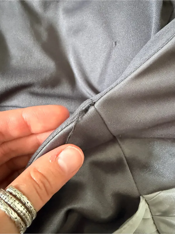 Dressbarn Collection Gray & Silver Strapless Formal Dress - Image 8