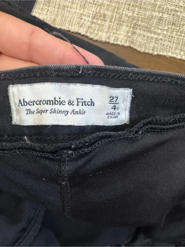 Abercrombie & Fitch Maternity Black Skinny Jeans Super Skinny Ankle Size 27/4R - Image 5